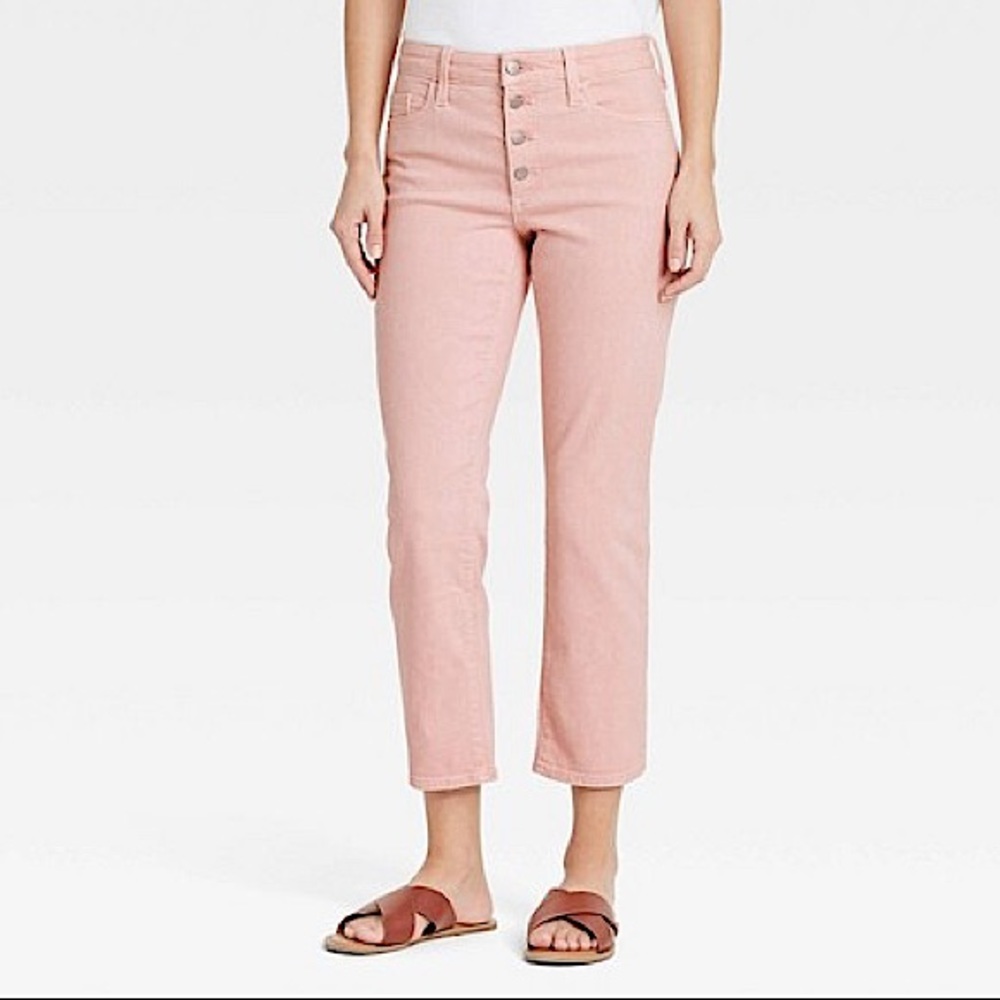 High rise slim straight crop jeans - universal thread